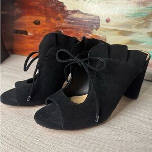 ANTONIO MELANI Black Suede Heels